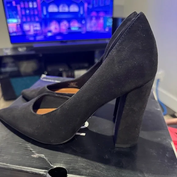 ASOS Black Suede Block heels - Picture 3 of 6